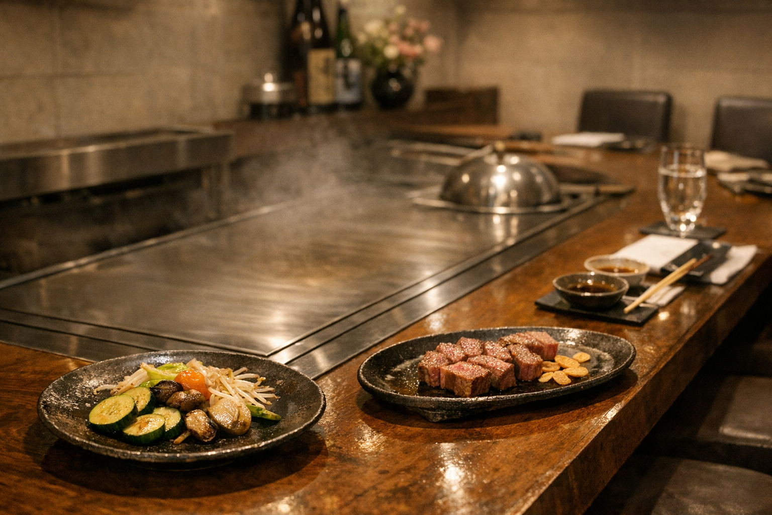 立川の鉄板焼きランチなら千珠へ。焼き野菜、ステーキ、カウンター席の魅力 本文画像