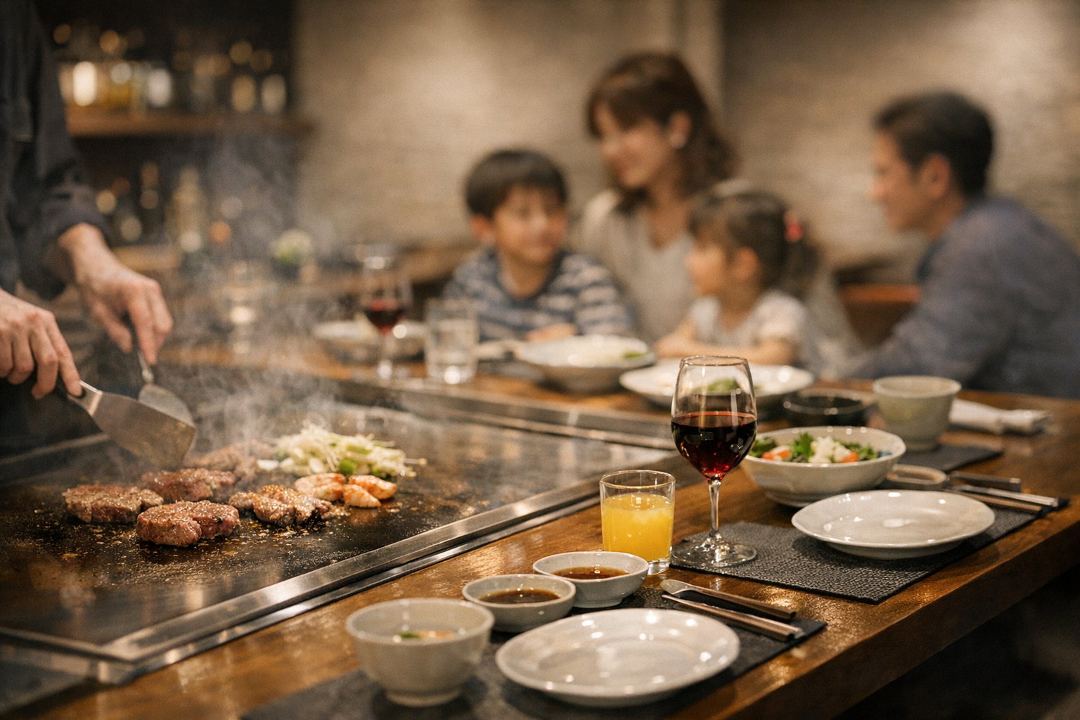 立川で子供連れや家族の食事に使えるレストランの選び方と鉄板焼きディナー 本文画像