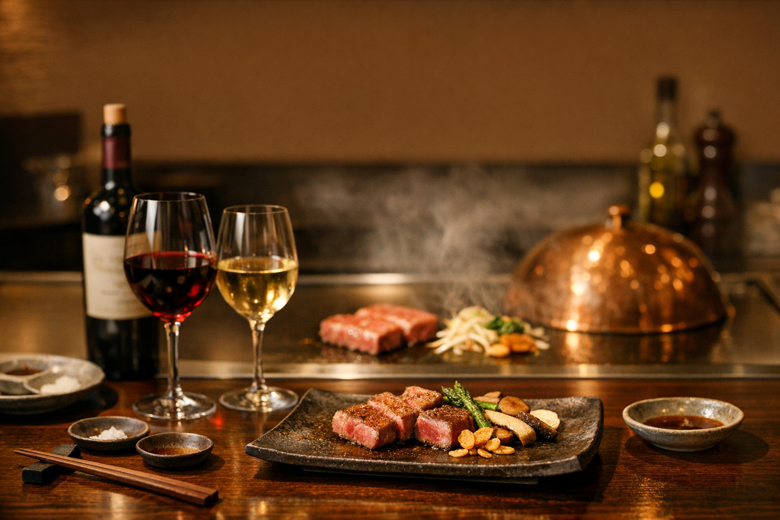 立川の鉄板焼きディナーで味わう、和牛とワインのマリアージュ 本文画像